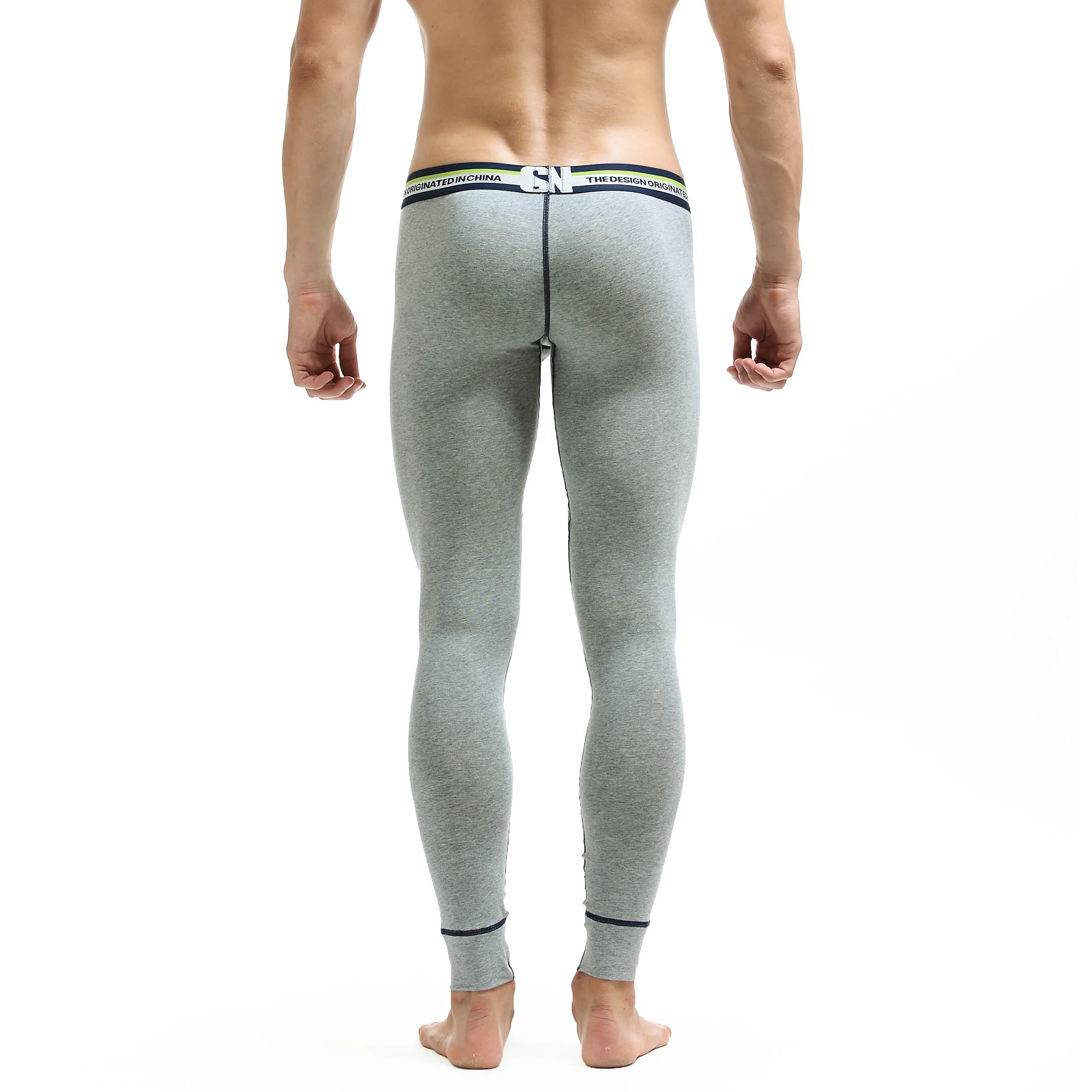 Новые мужские базовые цветные однотонные хлопковые кальсоны термобелье модные