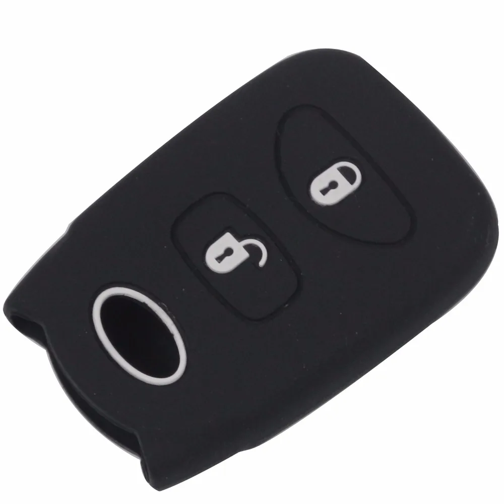 

jingyuqin 10pcs 3 Buttons Silicone Car Key Fob Rubber Cover Holder Protect Case For Hyundai Accent 2017