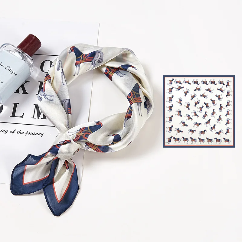 

Silk Scarf Women Shawls Wraps Fashion Small Hair Neck Hijabs Foulard Scarves Female Lady bufanda seda mujer echarpe ete soie