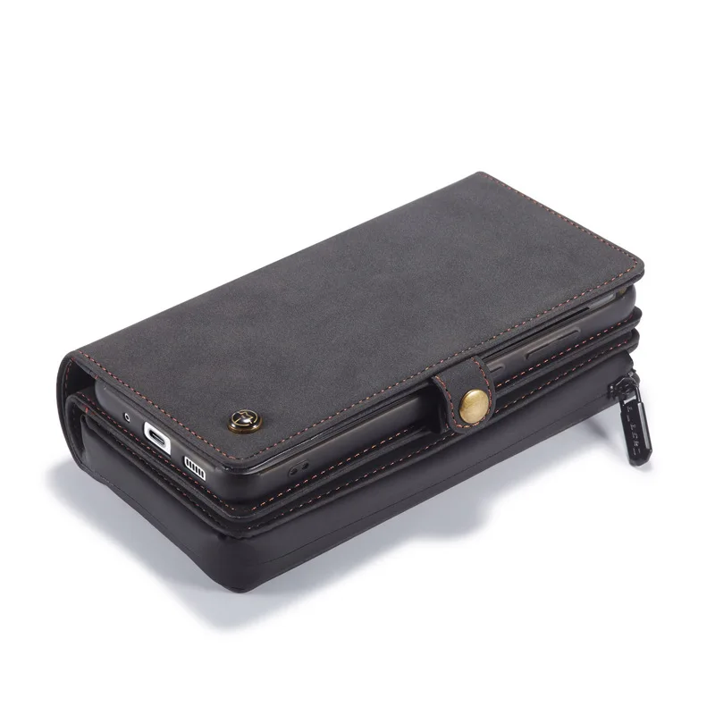 

Samsung S21 frosted genuine leather mobile phone leather case retro zipper bag multifunctional S20 Ultra split protective cover