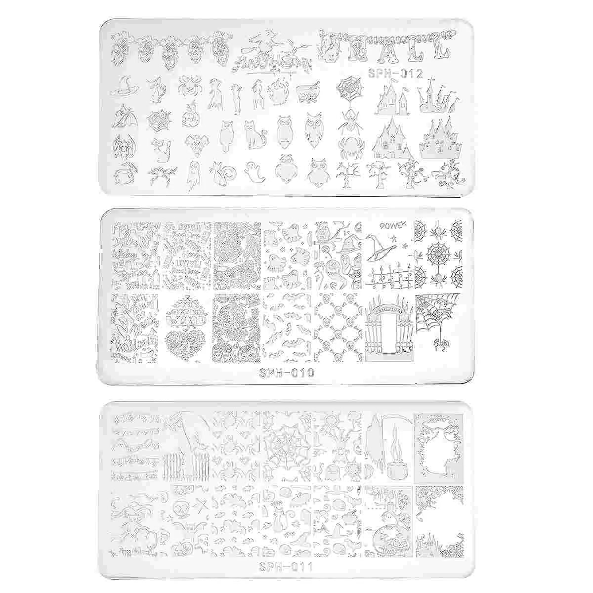 

3 шт., стальные пластины для дизайна ногтей