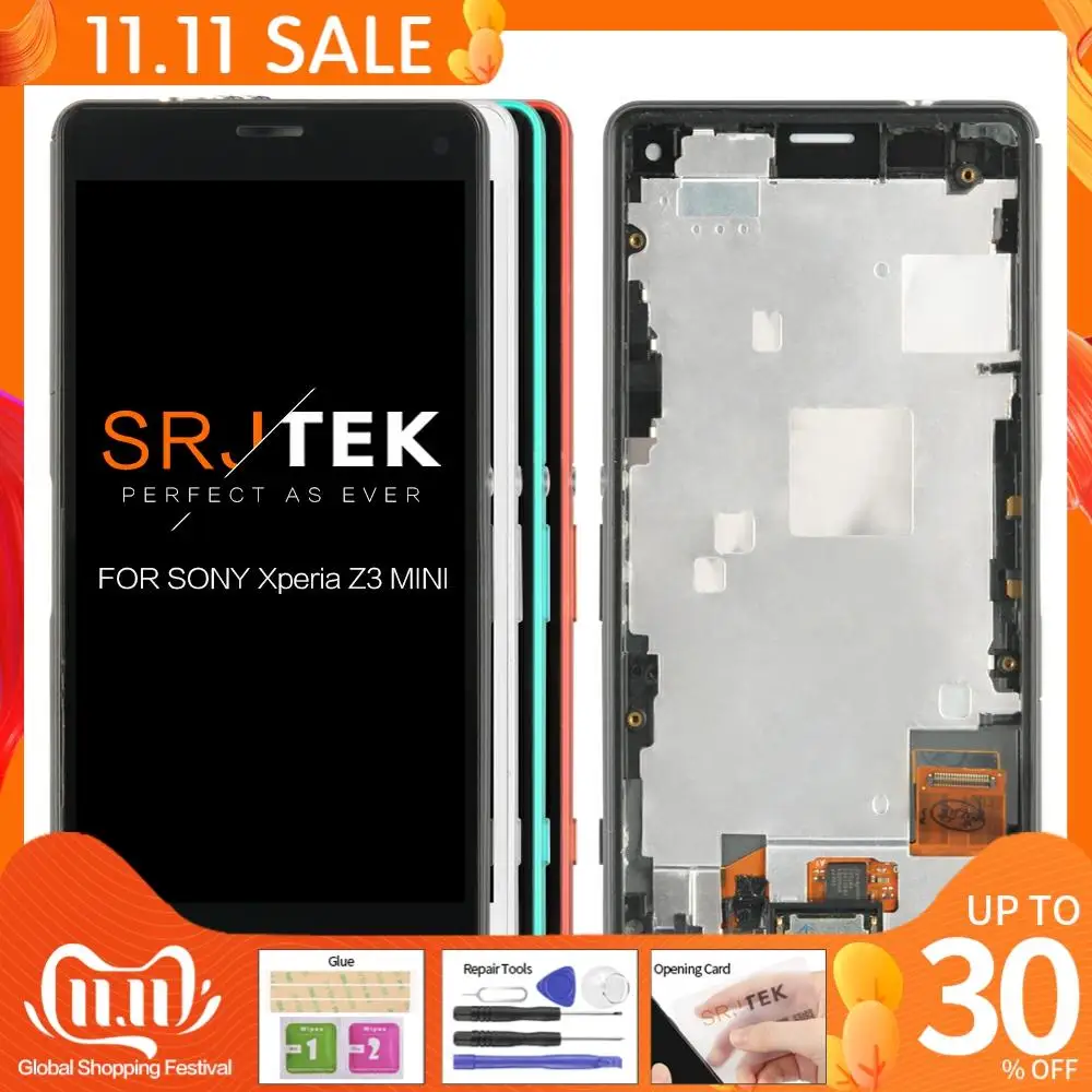 Оригинальный ЖК дисплей для SONY Xperia Z3 компактный сенсорный экран с рамкой Mini D5803
