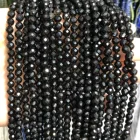 234 мм натуральный граненый черный обсидиан камень свободный разделитель Бисер Крошечный Бисер для изготовления ювелирных изделий Diy аксессуары для браслета и ожерелья