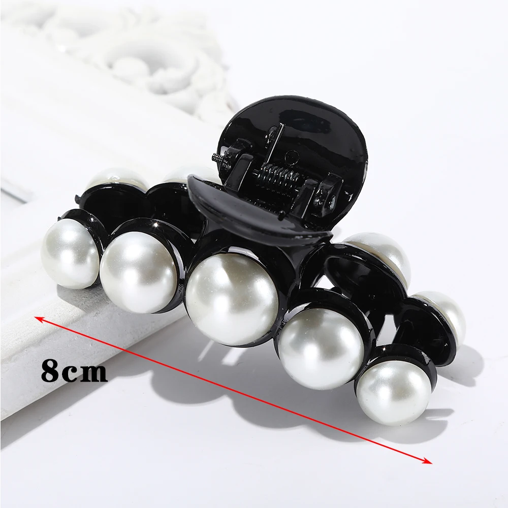 Woman Classic Big Pearl Hair Claws Barrettes Fashion Hair Clips Crab Girls Hair Accessories Hairpins Female Ornament Hairgrip flapper headband