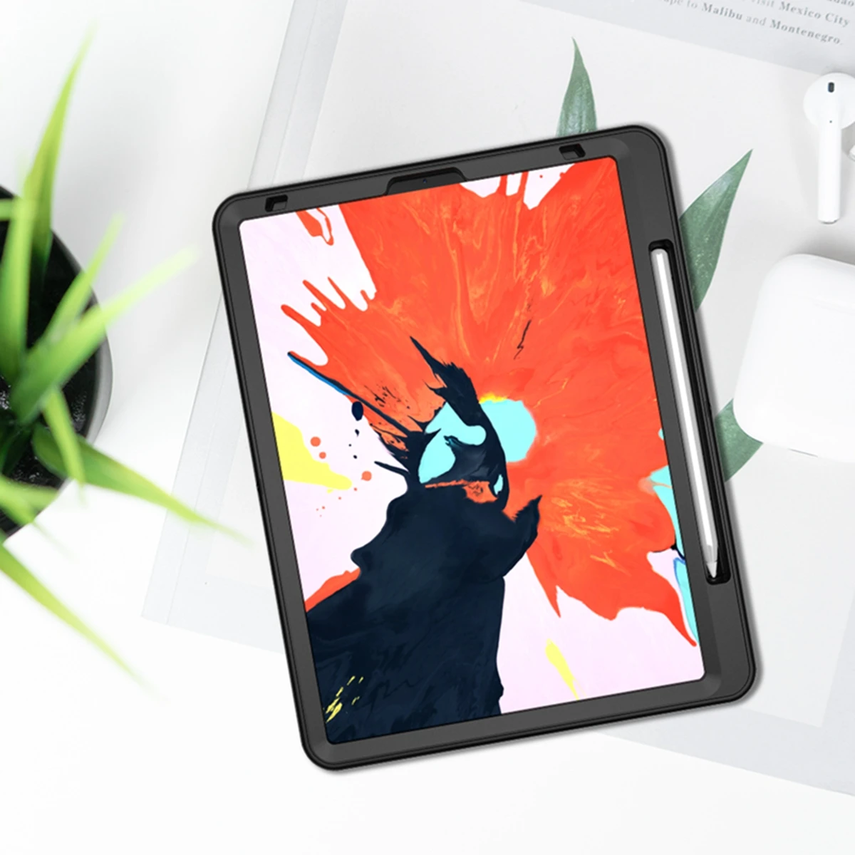 Для iPad Pro 12,9 дюйма чехол для планшета PC Hybrid TPU чехол Противоударная защитная оболочка с кронштейном ручной ремешок переносная крышка