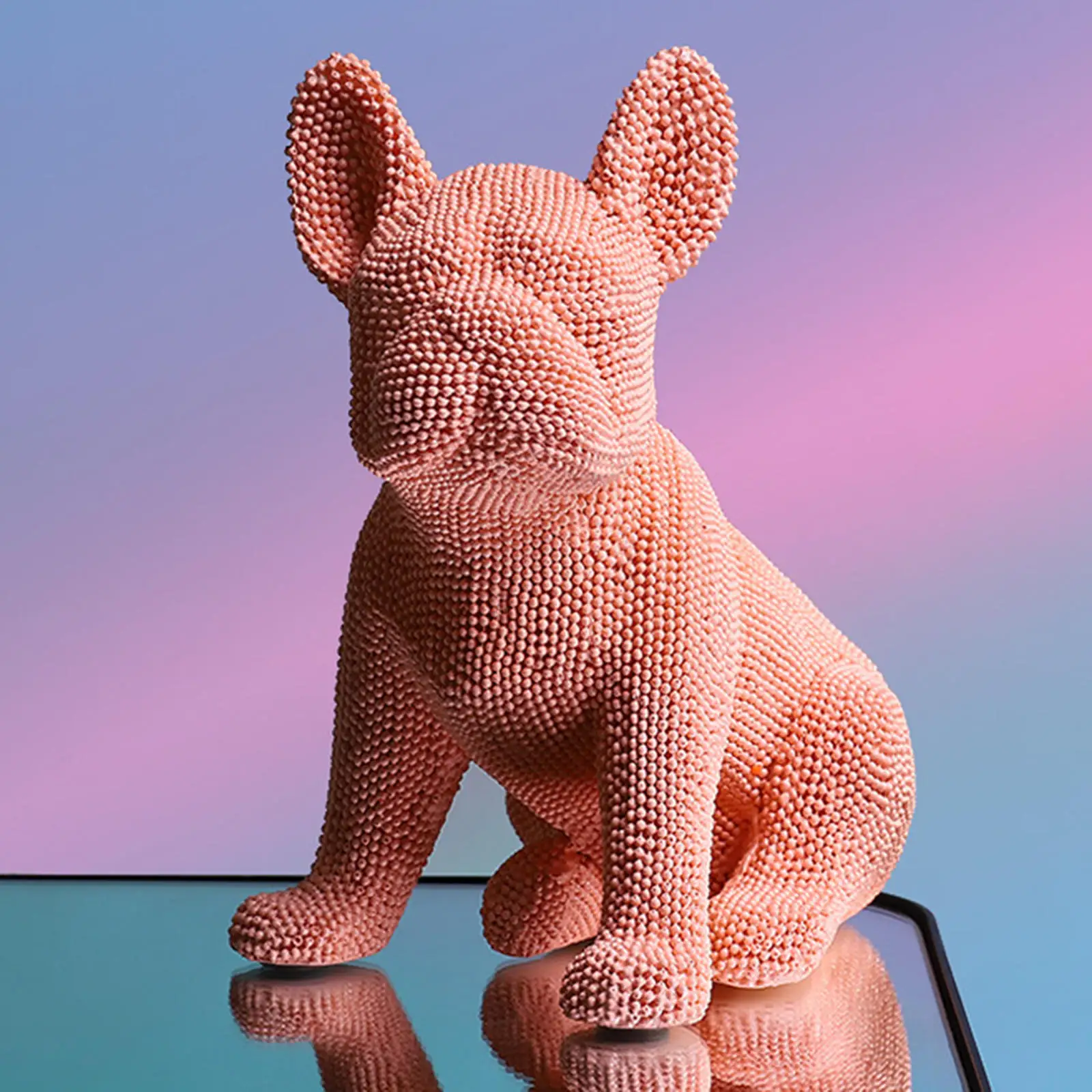 

Скульптура французского бульдога, красивая декоративная фотография для настольного подарка