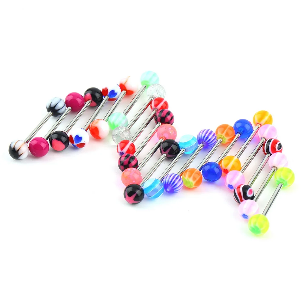 

20pcs/lot jewelry piercing tongue ring studs barbell bar ring#3