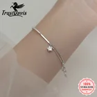 Браслет-цепочка из серебра 925 пробы с фианитами