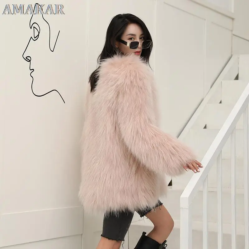 

Новинка 2021, зимнее женское высококачественное пальто из лисьего меха, роскошное Свободное пальто, толстое теплое женское плюшевое пальто