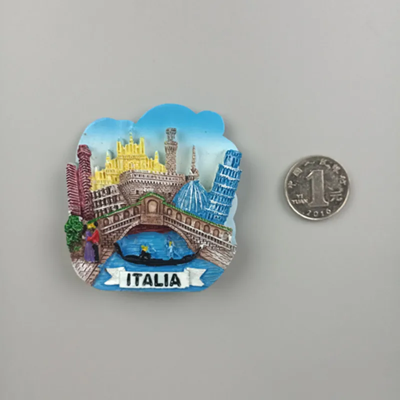 World Fridge Magnet Fridge Magnets Italy Rome Resin Fridge Magnet Sticker World Travel Souvenir Magnetic - Цвет: Panorama of Italy
