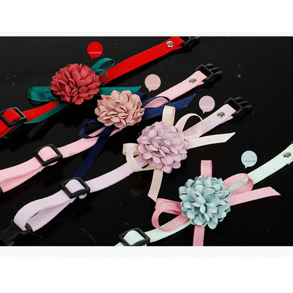 1 шт. ошейник для собак кошек домашних животных трехмерный цветок регулируемый с