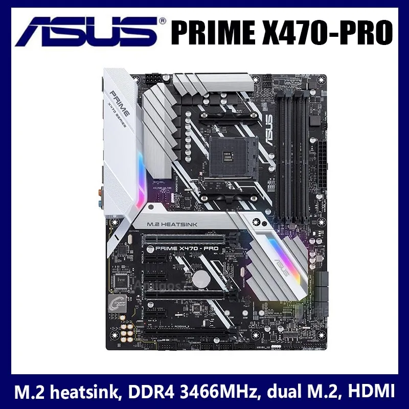 Verkauf Buchse AM4 Asus PRIME X470-PRO Motherboard DDR4 64GB HDMI-Kompatibel Desktop Placa-Mãe HIFI Display Port M.2 PCI-E 3,0 ATX