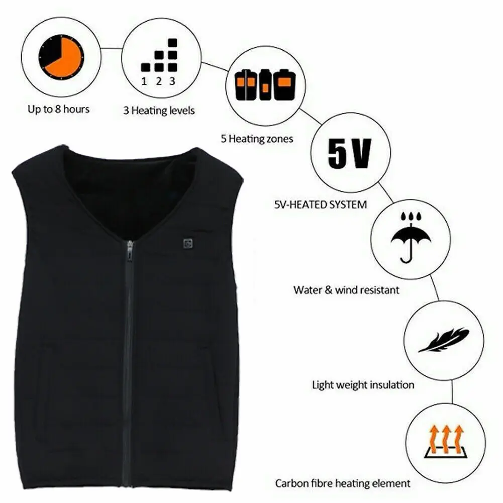 Geekbuying жилет с электрическим подогревом моющийся регулируемый USB зарядкой | Спорт