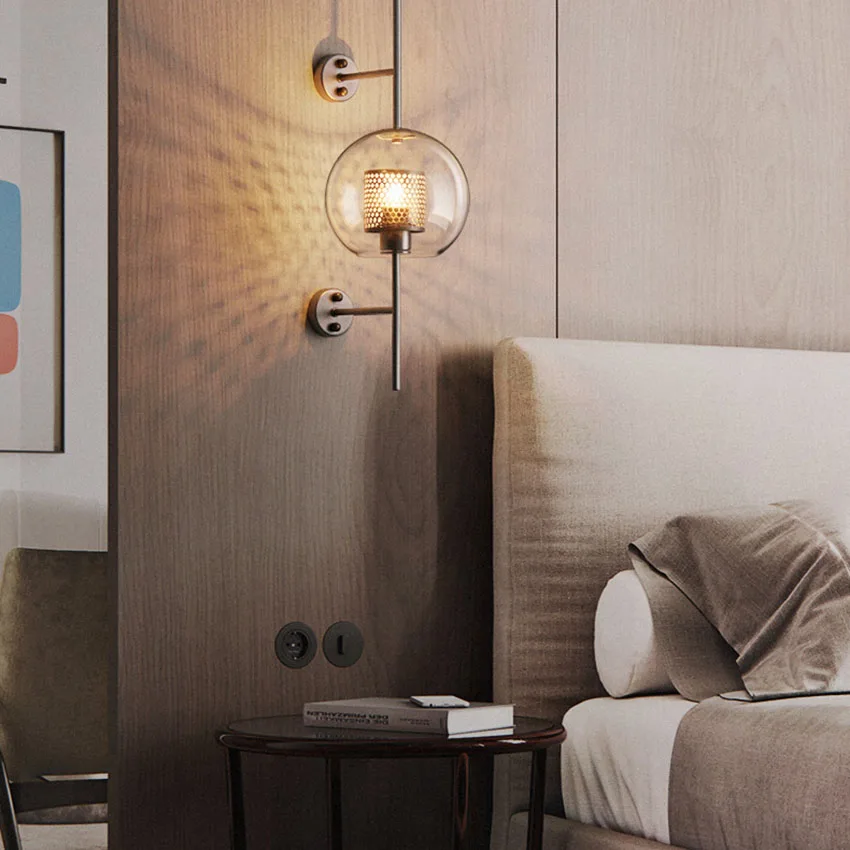 Настенный светильник в промышленном стиле для гостиной 20 см 25 прозрачный