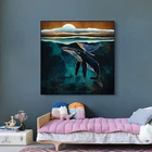 Медуза осьминог Кальмар абстрактный постер и принты настенное Искусство Холст Живопись океан изображение животного на стене для гостиной домашний декор