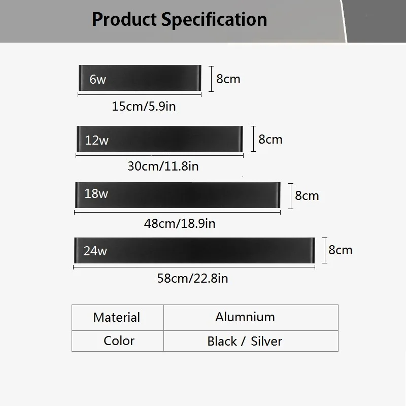 

LED Wall Lamp Bathroom Light Mirror Bedroom Wandlamp Aluminum Stairs Wall Light For Home Industrial Applique Murale Luminaire