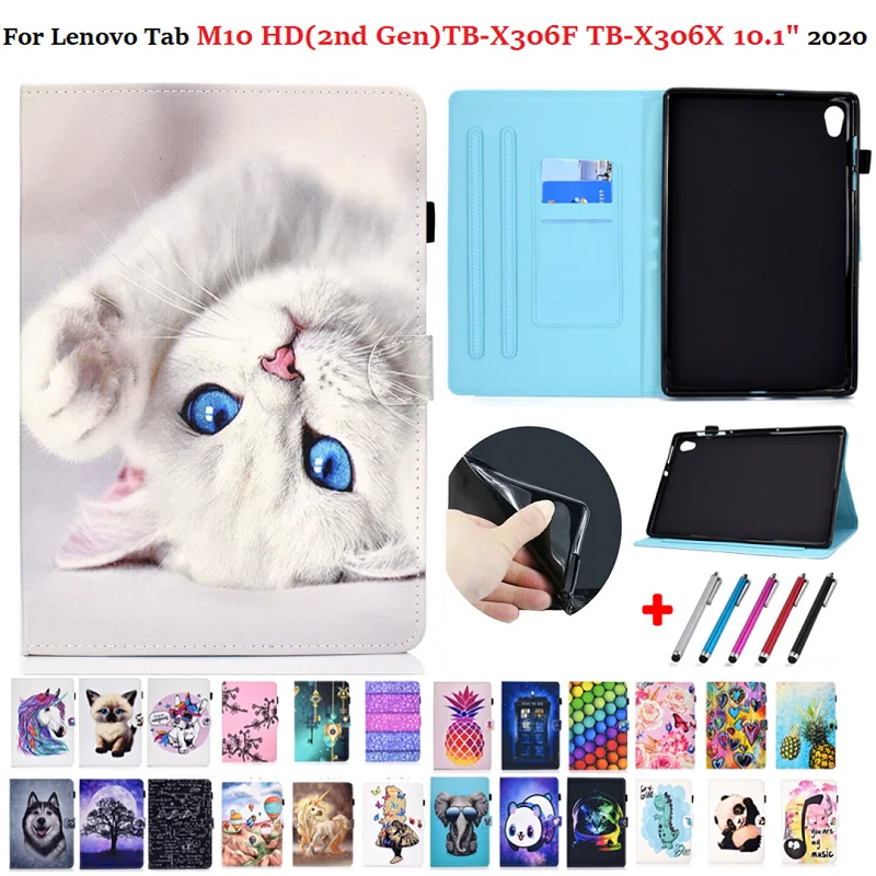 Funda для Lenovo Tab M10 HD 2nd Gen чехол Кошка Собака Щенок детская Стенд кожаный планшета 2 ТБ
