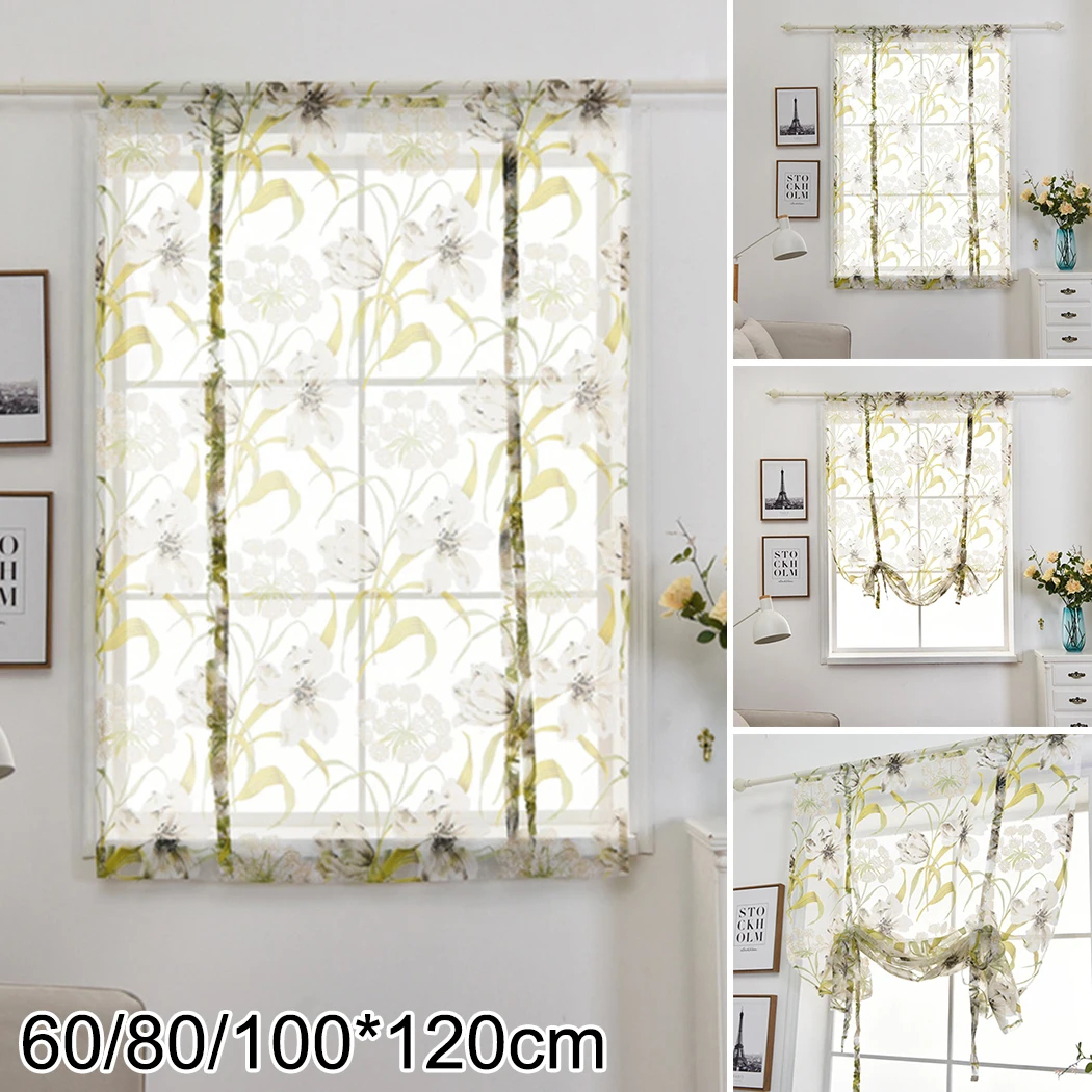 

1 X Roman Window Curtain Top Short Curtain Kitchen Cafe Window Door Tulle Net Panel Door Curtain Cafe