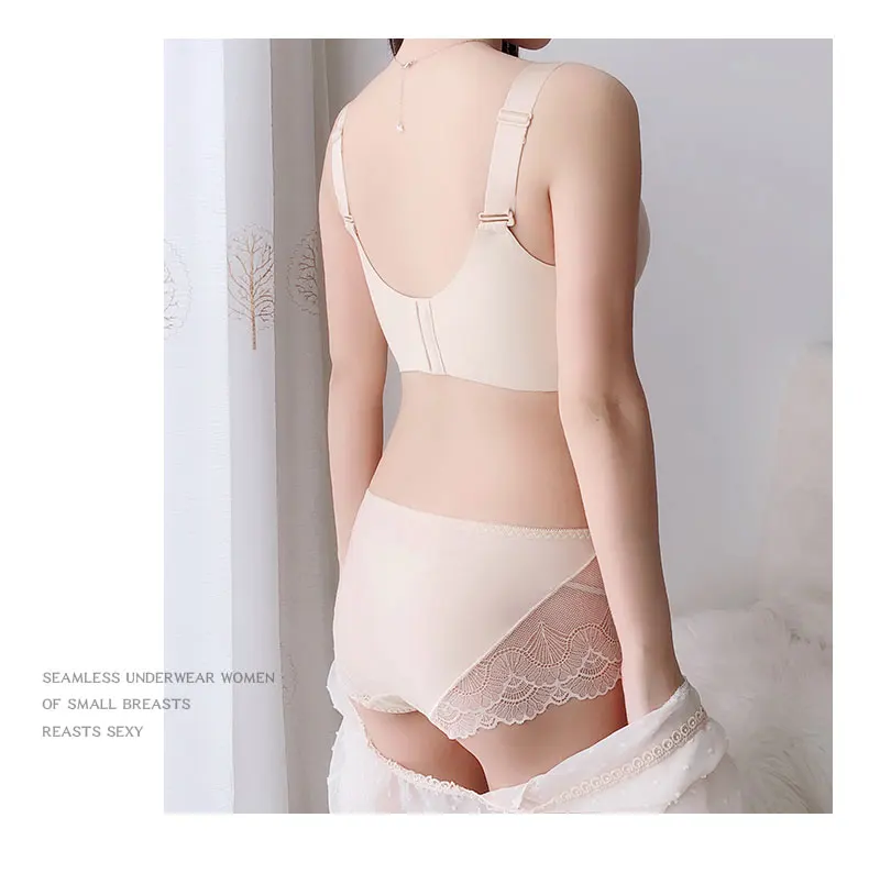 Push Up Women Lingerie Underwear Set Tube Tops Girls Brief Bra Sets Women Gathered No Rims Bra Female Lenceria Intimates Bra Set