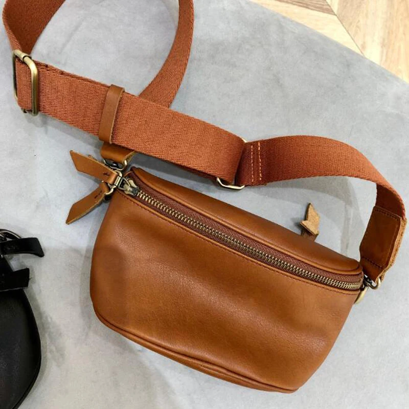 

Quality Cowhide Crossbody Bag For Women Messenger Bags Leather Shoulder Bag Fashion Euro Style Lady Semicircle Saddle Purse
