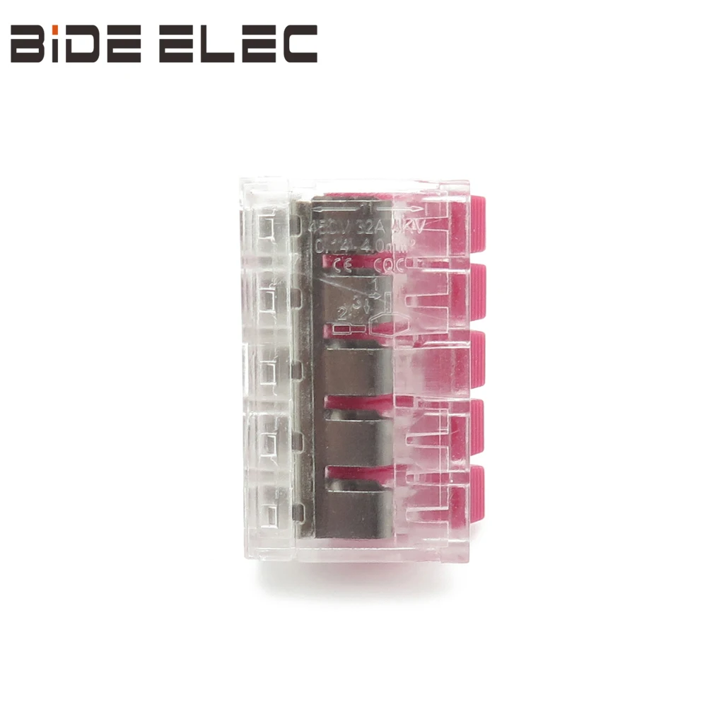 Разноцветная универсальная Клеммная колодка для проводника с рычагом AWG 28-12 10 шт.