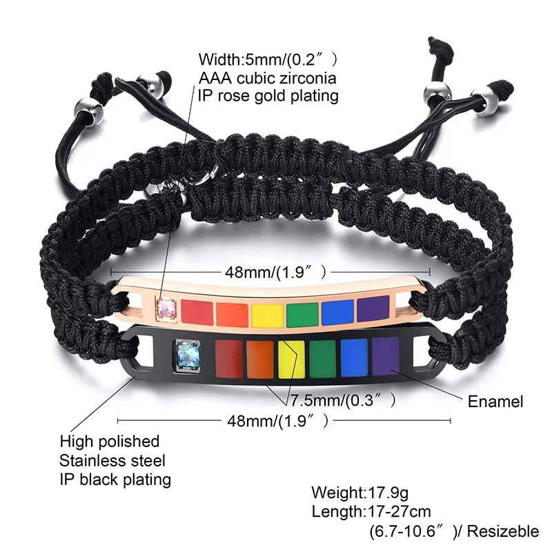 

Vnox Attractive His and Her Couple Bracelets for Women Men Jewelry, Stainless Steel Wristband Anniversary Gift,Length Adjustable