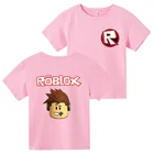 Футболка Robloxing для девочек и мальчиков, Детская летняя модная футболка с 3D-принтом для девочек, крутая уличная одежда в стиле панк для мальчиков