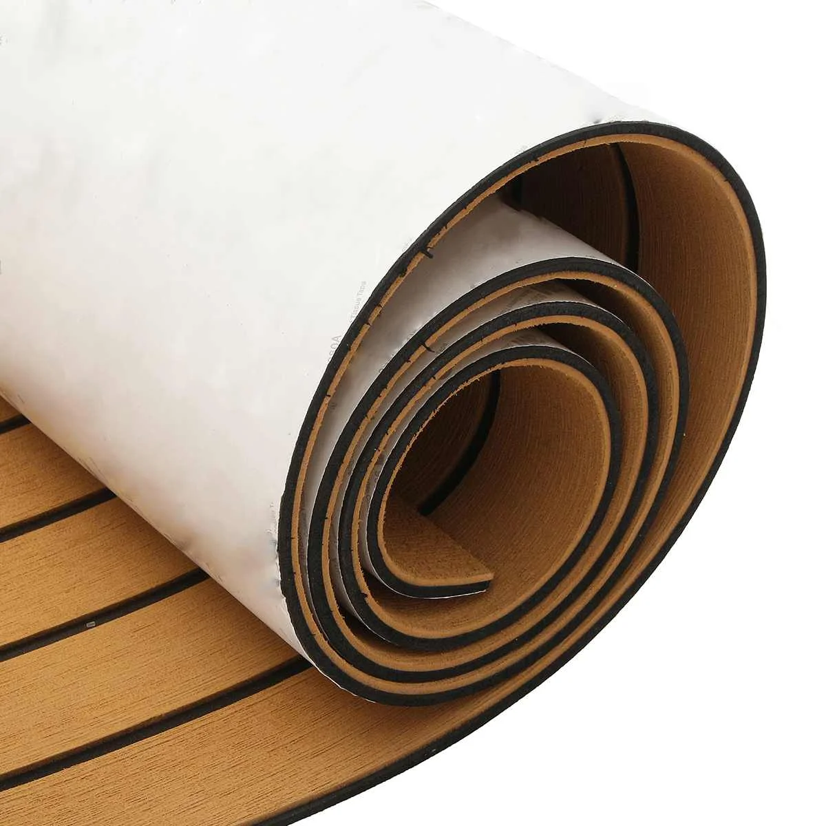 900x2300x6mm EVA Foam Faux Teak Boat Deck Mat Brown Decking Sheet Yacht Flooring Anti Skid Self Adhesive Vehicle Pad - купить по