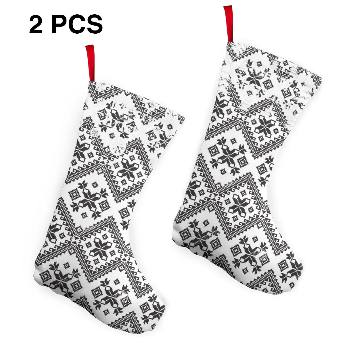 

Geometric Cross Ethnic Pattern Christmas Stockings Personalized Decorations Gift for Child Holding Home Decors Tree Ornament
