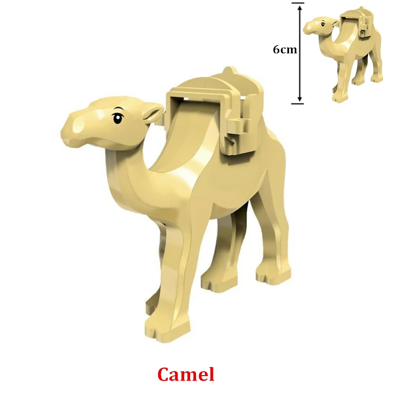 Конструктор MOC в виде животных Акула мегалодон волк леопард черный медведь Кит