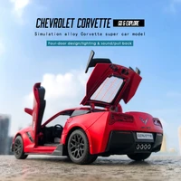 132 toy car chevrolet corvette supercar model car diecast simulation metal alloy vehicles miniature scale for children gifts