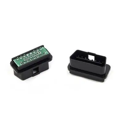OBD2 16pin штекер соединитель 90 градусов розетка игла заглушка OBDii Автомобильный диагностический интерфейс - Название цвета: 12V