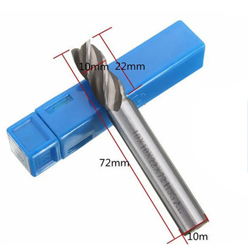 Высокоскоростная стальная фрезерная фреза с 4 лезвиями и прямым хвостовиком