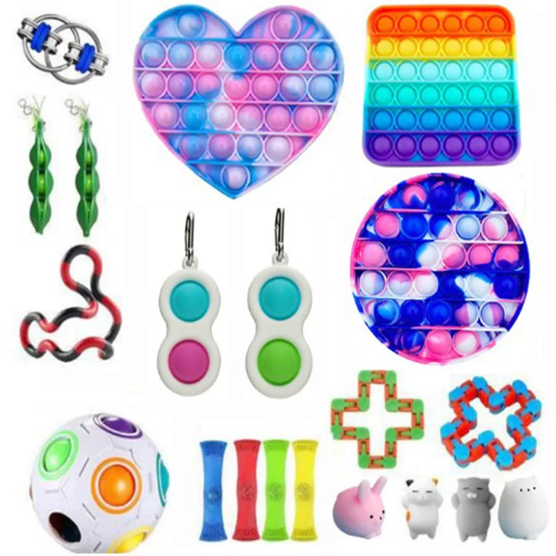 

Fidget Toys Anti Stress Set Stretchy Strings Push Gift Pack Adults Children Squishy Sensory Antistress Relief Decompression toy