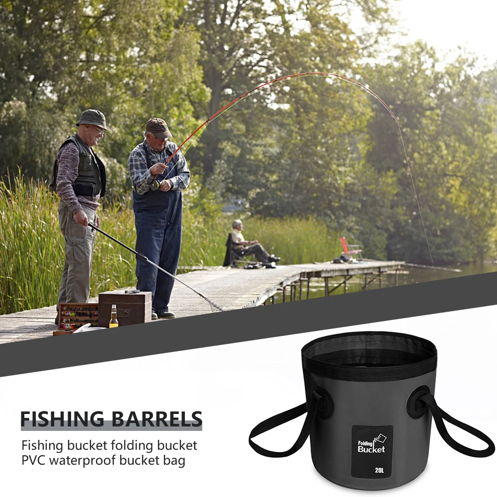 

12L / 20L Portable Bucket Water Storage Bag Storage Bag Waterproof Water Bag Fishing Folding Bucket For Fishing Beach Camping