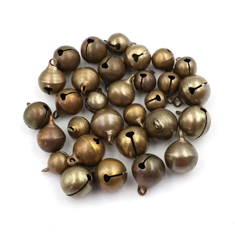 

10pcs/lot 10/12/14cm Bronze Metal Jingle Bells Loose Festival Party Decoration Christmas Tree Decorations DIY Crafts Accessories