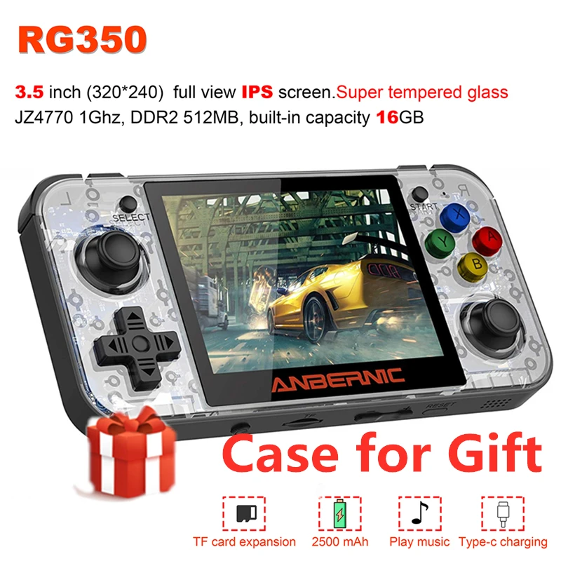 NewestRG350 портативная игровая мини консоль 64 бит 3 5 дюйма IPS 16 ГБ + 128 5000 Классическая