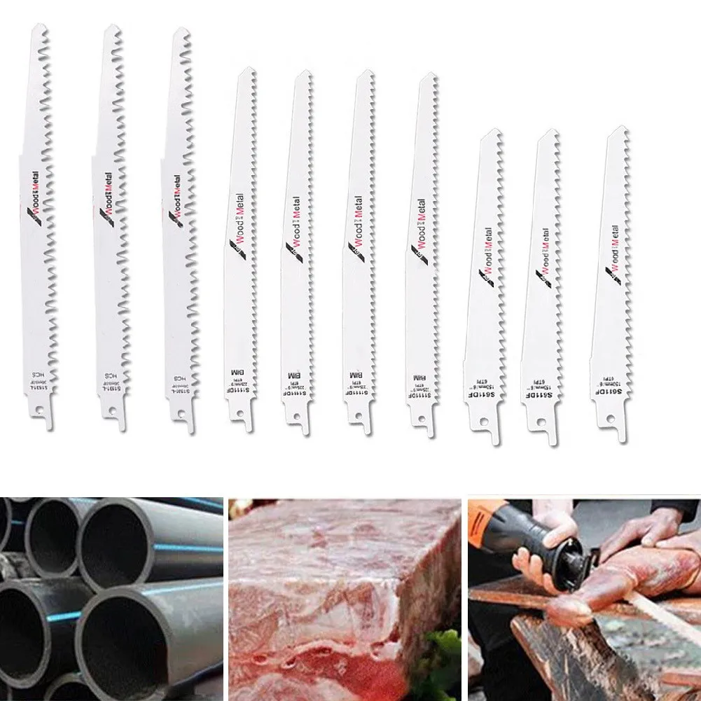 

1 Pack Reciprocating Saw Blade 10PCS 150-240mm Cutting Blade Fine Cutting​