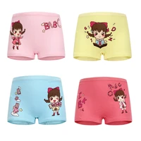 4 pcs cute cartoon pure cotton soft children underwear girls pink panties kids boxer briefs child girl pants 2 12 years