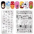 Модные новые пластины для стемпинга ногтей портрет цветок доска для дизайна ногтей шаблон стальной геометрический принт трафарет