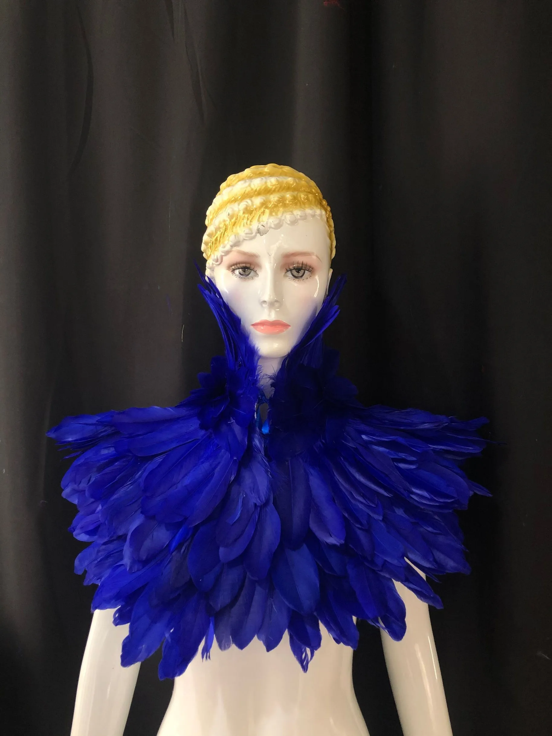 Одежда с перьями для выступлений на сцене подиума карнавала головной убор