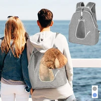 pet dog cat backpack double shoulder pet bag portable travel backpack outdoor pet carrier bag pet dog front bag mesh backpack