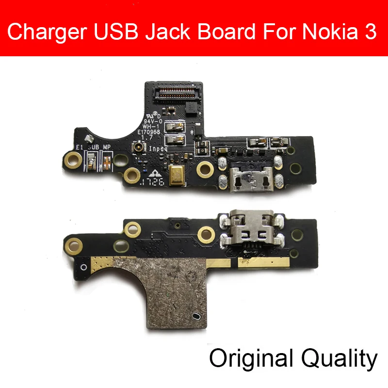 Плата зарядного устройства для микрофона и Usb для Nokia 3 TA-1020 TA-1032 Micro зарядный разъем порт док-станция гибкий кабель, запчасти для ремонта - Цвет: Original Quality