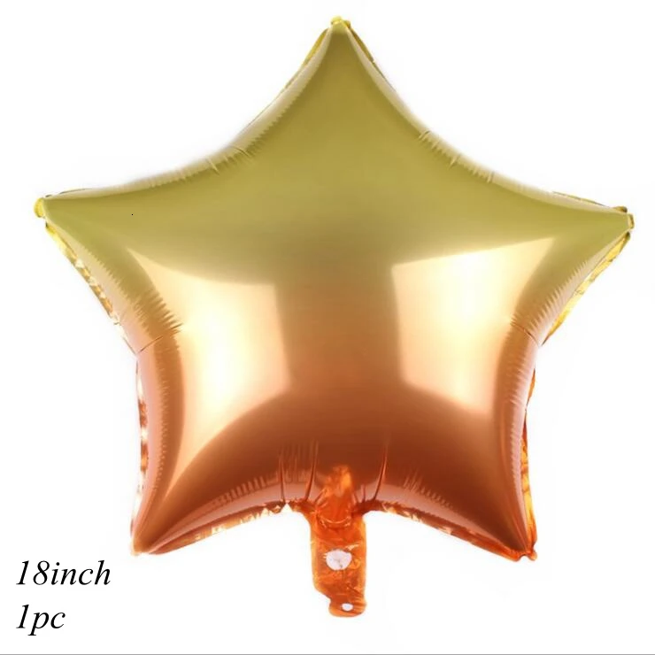 1PC orange star 1 шт. 18/22 дюйма металлические звезды и сердце 4D диско градиент цвета шары для свадьбы и дня рождения вечерние детские Душ Декор реквизит для фотосессии принадлежности - Цвет: 1PC orange star