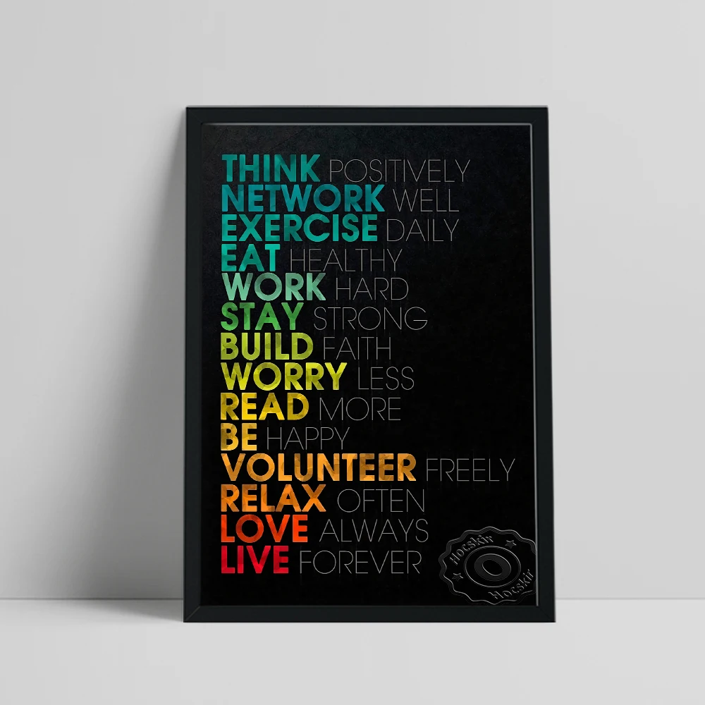 Мотивационные принты на холсте позитивная реакция развитие реакции стену