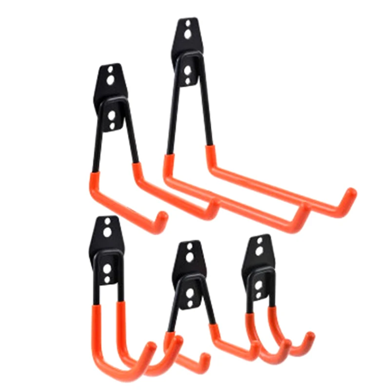 

1pc Wall Mount Anti-slip Storage Hook Garage Storage Tool Heavy Duty Metal Hook Garage Organizer Wall Mount Bicycle Hanger Hooks