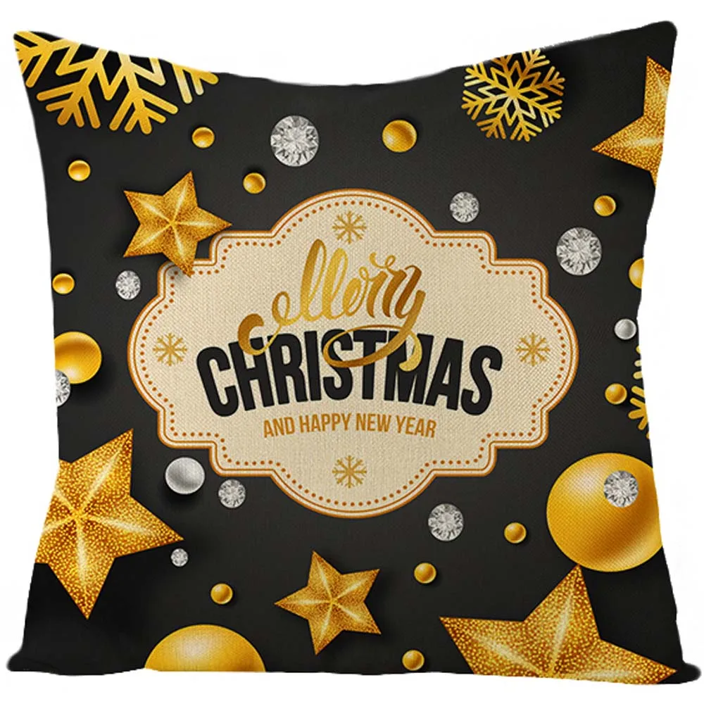 Funda de asiento de alce de Navidad, decoraci&oacute;n de sof&aacute; de fiesta de Navidad, 45x45cm-3