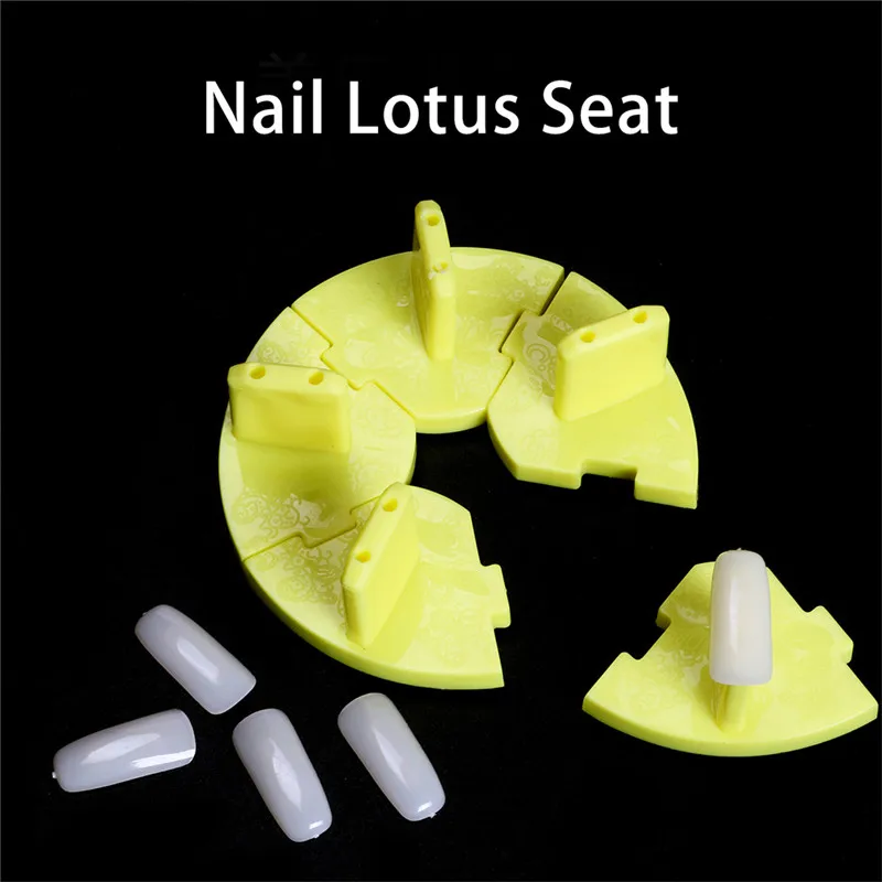 1pc Plastic Nail Art Display Seat Lotus Base Beginners Exercise Rack Practice Painting Stand Holder Beauty Tools | Красота и здоровье