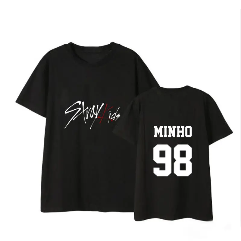 ALLKPOPER KPOP футболка StrayKids The HYUNJIN CHANGBIN футболки|top top|letter tshirtt-shirt letter |