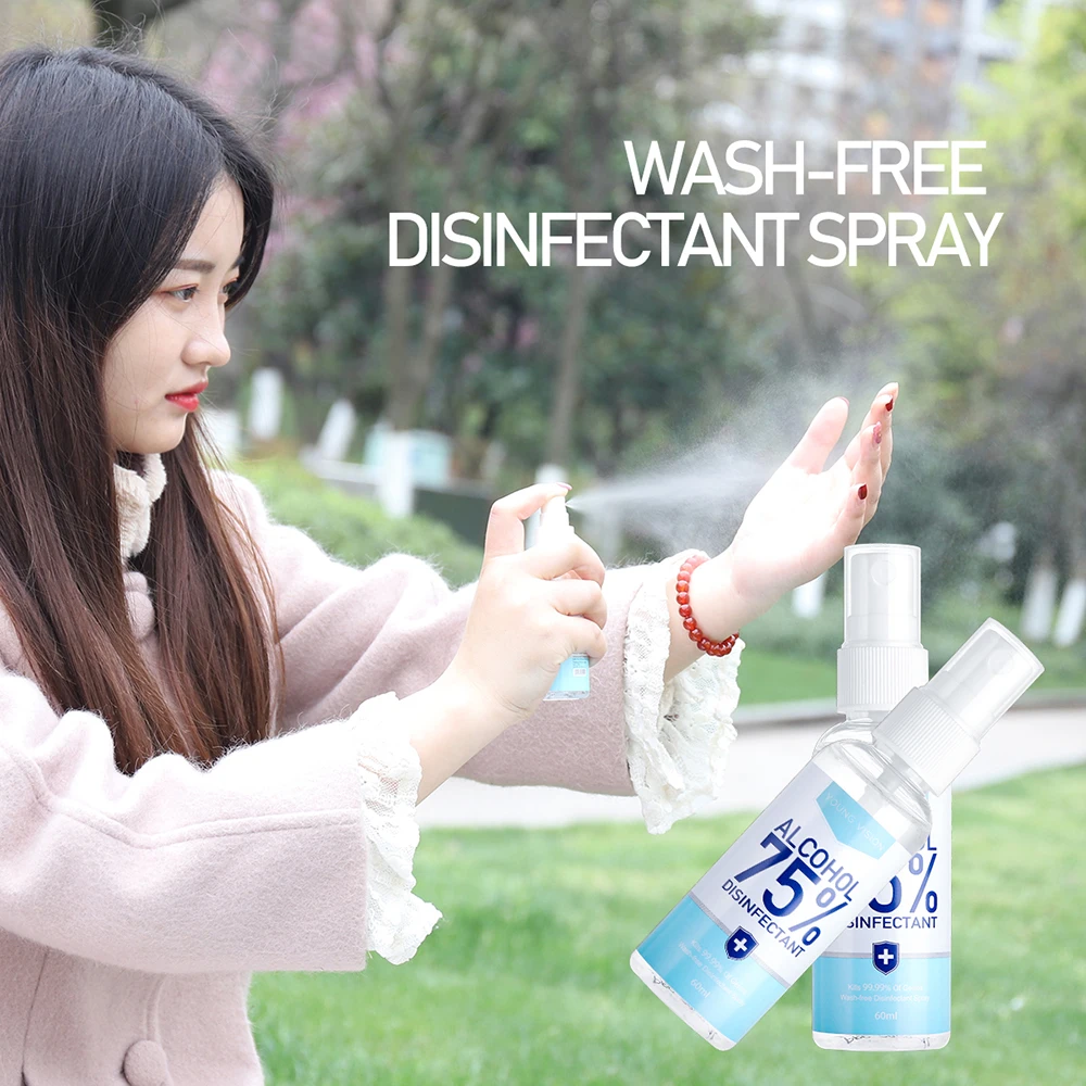 55 мл Портативный Миниатюрный антисептик для рук мыло 75% распыление спирта жидкий